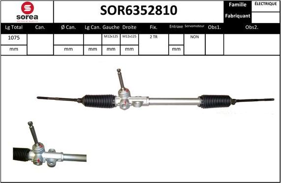 SNRA SOR6352810 - Рулевой механизм, рейка autodif.ru