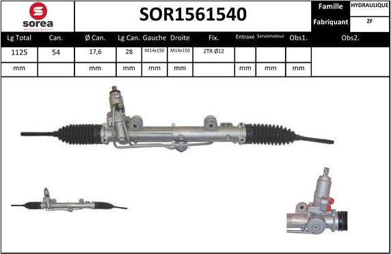SNRA SOR1561540 - Рулевой механизм, рейка autodif.ru