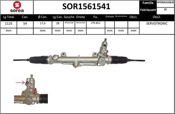 SNRA SOR1561541 - Рулевой механизм, рейка autodif.ru