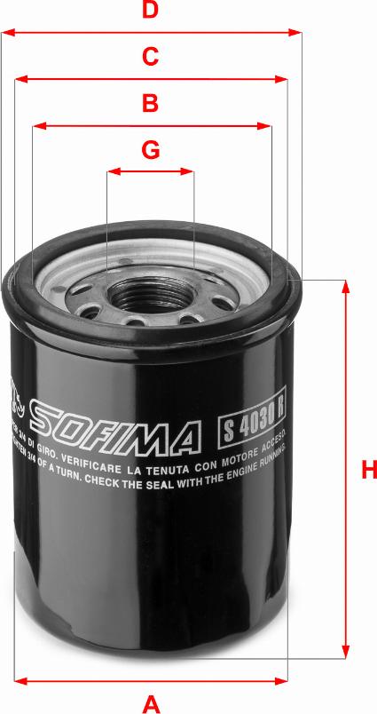 Sofima S 4030 R - Масляный фильтр autodif.ru