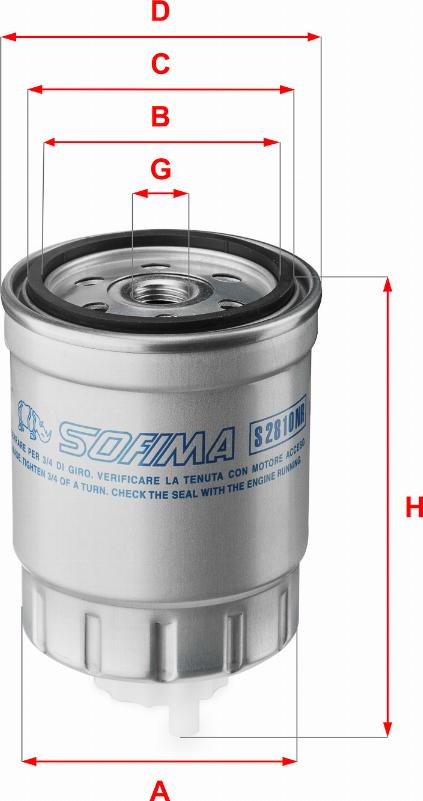 Sofima S 2810 NR - Топливный фильтр autodif.ru
