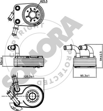 Somora 088065 - Масляный радиатор, двигательное масло autodif.ru