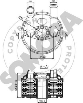 Somora 280566 - Масляный радиатор, автоматическая коробка передач autodif.ru