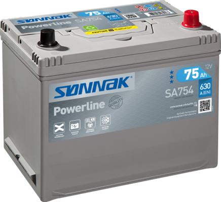 Sonnak SA754 - Стартерная аккумуляторная батарея, АКБ autodif.ru