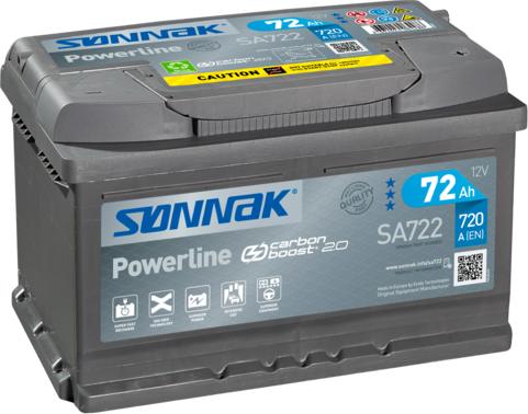 Sonnak SA722 - Стартерная аккумуляторная батарея, АКБ autodif.ru