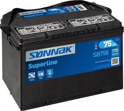 Sonnak SB758 - Стартерная аккумуляторная батарея, АКБ autodif.ru