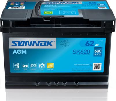Sonnak SK620 - Стартерная аккумуляторная батарея, АКБ autodif.ru