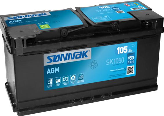 Sonnak SK1050 - Стартерная аккумуляторная батарея, АКБ autodif.ru