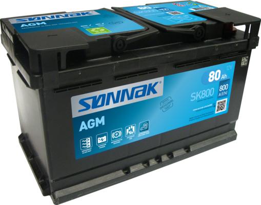 Sonnak SK800 - Стартерная аккумуляторная батарея, АКБ autodif.ru