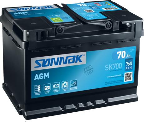 Sonnak SK700 - Стартерная аккумуляторная батарея, АКБ autodif.ru