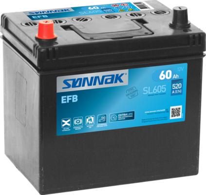 Sonnak SL605 - Стартерная аккумуляторная батарея, АКБ autodif.ru