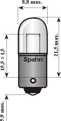 Spahn Glühlampen 2508 - Лампа накаливания, стояночные огни / габаритные фонари autodif.ru