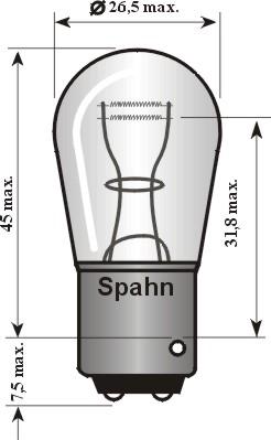 Spahn Glühlampen 2015 - Лампа накаливания, фонарь сигнала тормоза / задний габаритный autodif.ru