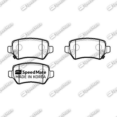 SpeedMate SM-BPE155 - Тормозные колодки, дисковые, комплект autodif.ru