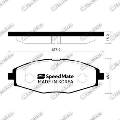 SpeedMate SM-BPG008 - Колодки DAEWOO NEXIA (R13),MATIZ (M100,M150)/CHEVROLET LANOS (T100) autodif.ru