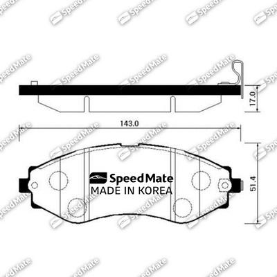 SpeedMate SM-BPG010 - Тормозные колодки, дисковые, комплект autodif.ru