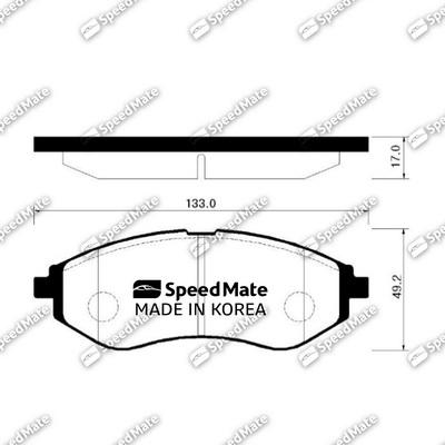 SpeedMate SM-BPG013 - Тормозные колодки, дисковые, комплект autodif.ru