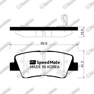 SpeedMate SM-BPH042 - Тормозные колодки, дисковые, комплект autodif.ru