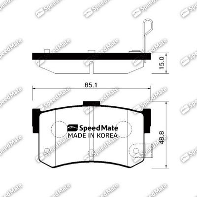 SpeedMate SM-BPH012 - Тормозные колодки, дисковые, комплект autodif.ru