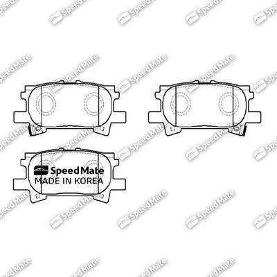 SpeedMate SM-BPJ016 - Тормозные колодки, дисковые, комплект autodif.ru