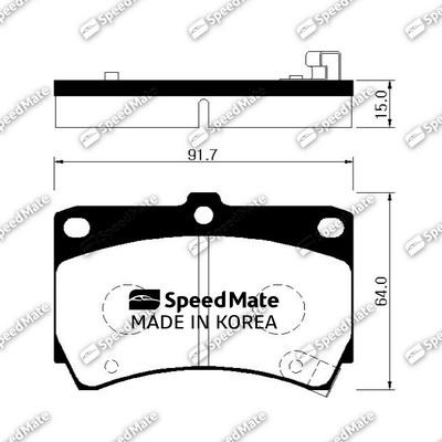 SpeedMate SM-BPK009 - Тормозные колодки, дисковые, комплект autodif.ru