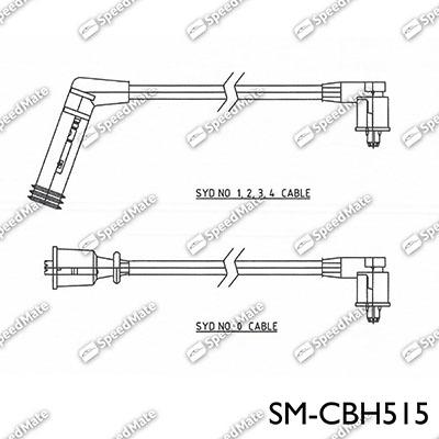 SpeedMate SM-CBH515 - Комплект проводов зажигания autodif.ru