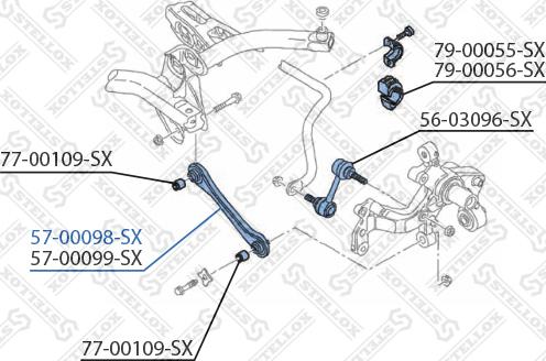 Stellox 57-00098-SX - Рычаг подвески колеса autodif.ru