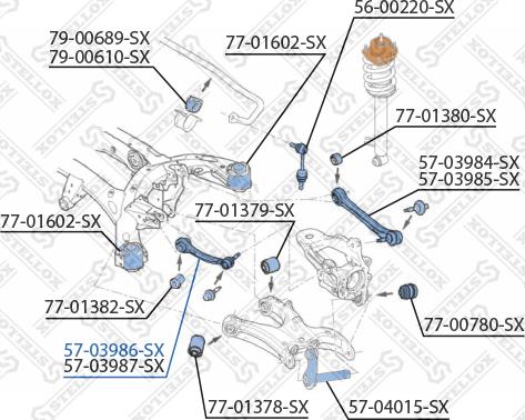Stellox 57-03986-SX - Рычаг подвески колеса autodif.ru