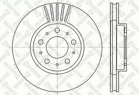 Stellox 6020-4832V-SX - Тормозной диск autodif.ru