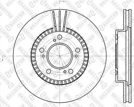 Stellox 6020-2622V-SX - Тормозной диск autodif.ru