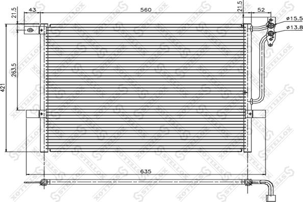 Stellox 10-45052-SX - радиатор кондиционера!\ BMW E46 all 98> autodif.ru