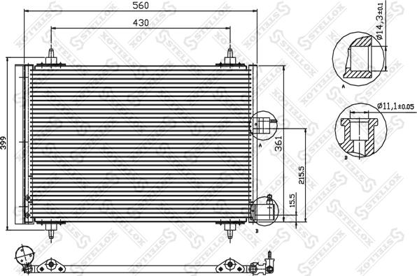 Stellox 10-45057-SX - радиатор кондиционера autodif.ru