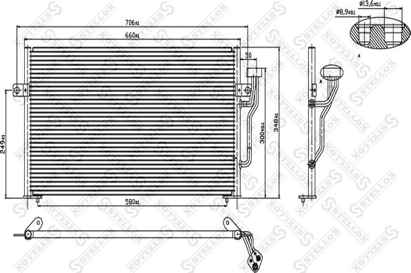 Stellox 10-45016-SX - радиатор кондиционера!\ Volvo S40/V40 1.6-2.0/1.9D/TD 95> autodif.ru