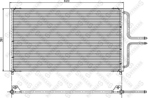 Stellox 10-45200-SX - радиатор конд.\ Renault Laguna 1.8-3.0/2.2D 94> autodif.ru