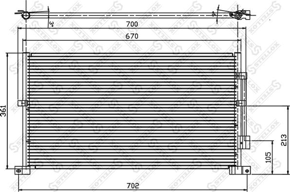 Stellox 10-45218-SX - 10-45218-SX_радиатор кондиционера!- Ford Mondeo 1.8-2.5-2.0TD 00> autodif.ru