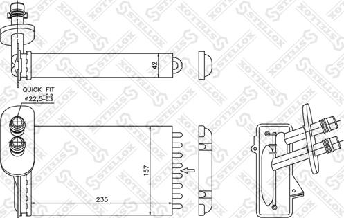 Stellox 10-35017-SX - Теплообменник, отопление салона autodif.ru