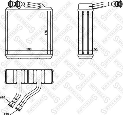 Stellox 1035217SX - Теплообменник, отопление салона autodif.ru