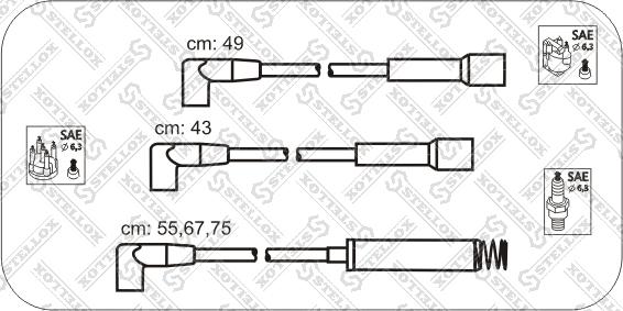 Stellox 10-32311-SX - Комплект проводов зажигания autodif.ru