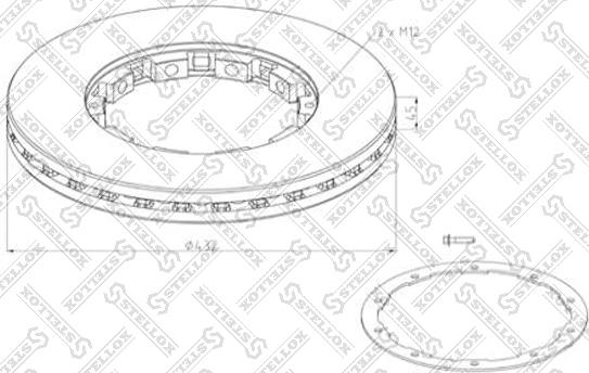 Stellox 85-00858-SX - Тормозной диск autodif.ru