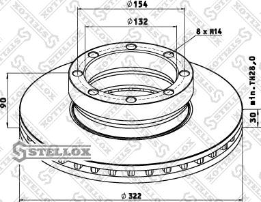 Stellox 85-00760-SX - Тормозной диск autodif.ru