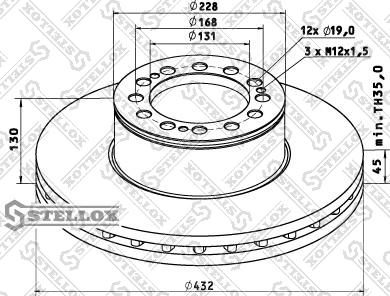 Stellox 85-00714-SX - Тормозной диск autodif.ru