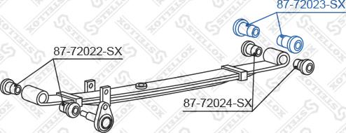 Stellox 87-72023-SX - сайлентблок рессоры зад. верхн.!\ Mitsubishi Pajero 83-95/L300 &4WD 86-94 autodif.ru
