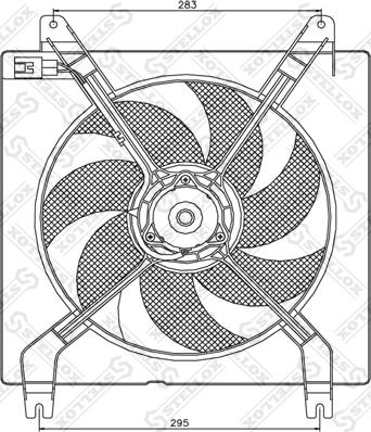 Stellox 29-99254-SX - вентилятор охлаждения! основной конд\ Daewoo Lacetti 1.5 04> autodif.ru