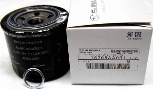 Subaru 15208AA031 - Масляный фильтр autodif.ru