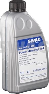 Swag 10 92 1648 - Жидкость гидравлическая 1л - синтетическая (светло-коричневая) 344.0 для рулевого управления с сервоприводом autodif.ru