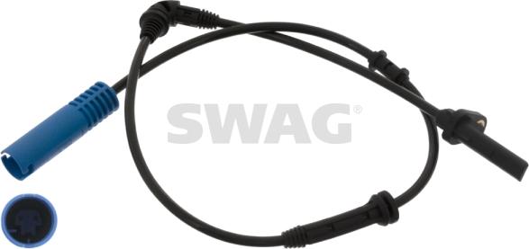 Swag 11 94 6593 - Датчик ABS, частота вращения колеса autodif.ru