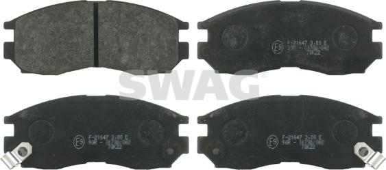 Swag 80 91 6327 - Тормозные колодки, дисковые, комплект autodif.ru