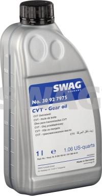 Swag 30 92 7975 - Жидкость гидравлическая 1л - для АКПП и редукторов CVT (желтая) MB 236.20 VW TL 521 80 autodif.ru