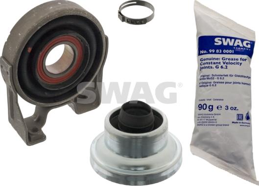 Swag 30 10 0590 - Ремонтный комплект, промежуточный подшипник карданного вала autodif.ru