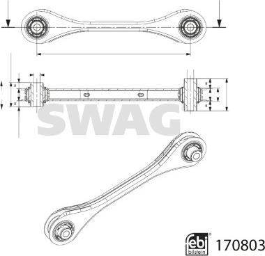 Swag 33 10 0557 - Рычаг подвески колеса autodif.ru